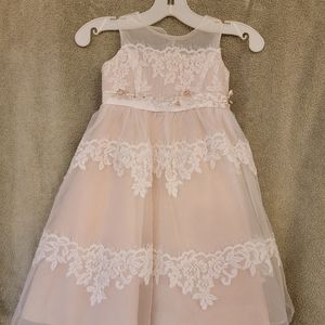 NWT LITTLE GIRL SZ 2T LACE FLOWER GIRL DRESS